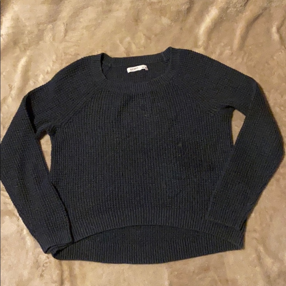 Navy blue long sleeve sweater